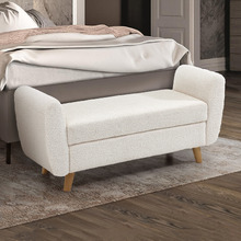 Conner Eucalyptus Wood Storage Ottoman Bench